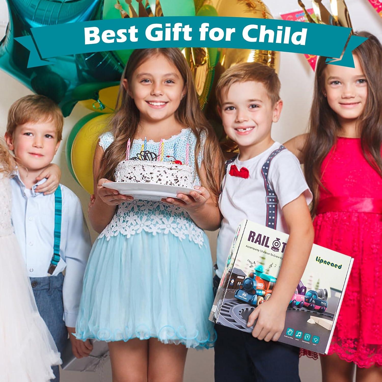 Juego de tren eléctrico Lipneaed para niños 3 años+