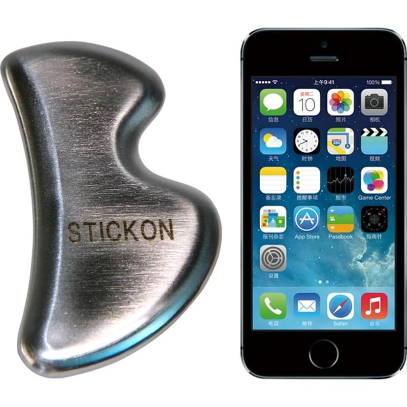 Herramienta de Masaje Gua Sha STICKON Acero Inoxidable 13x8cm