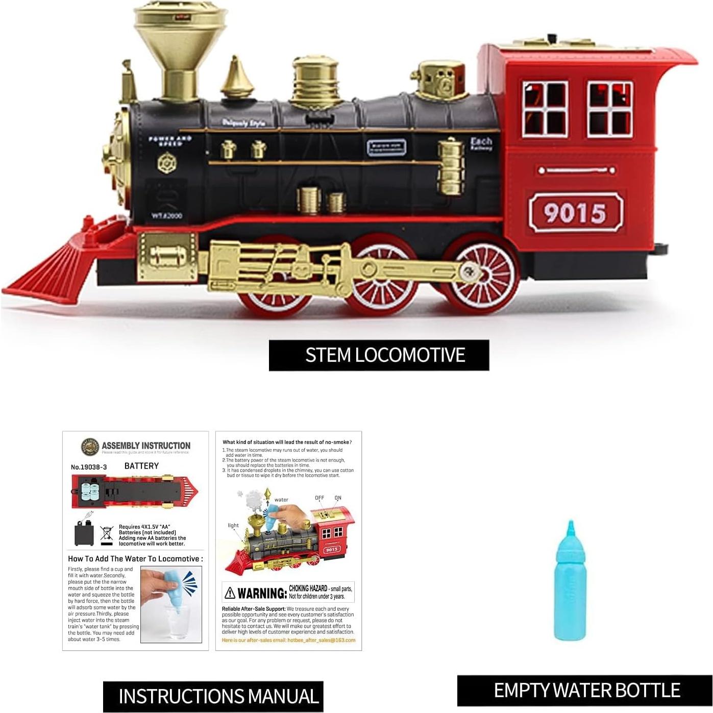 Tren de Juguete Hot Bee Locomotora de Vapor con Sonido