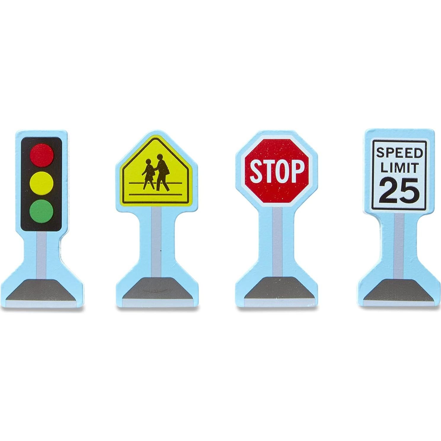 Juego de Mesa de Madera Melissa & Doug 18 Piezas Vehículos