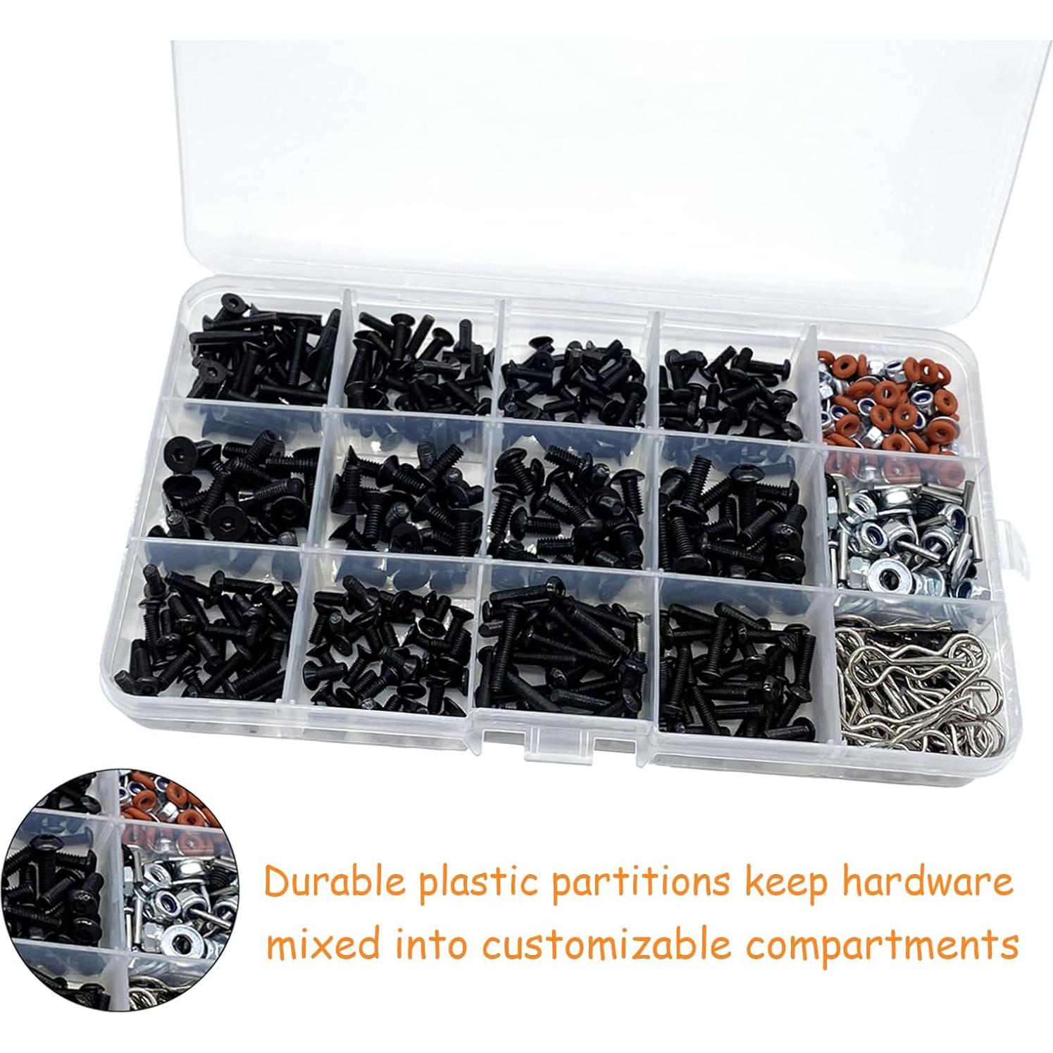 Kit de Tornillos RC 520 Piezas Metal Traxxas Axial Arrma