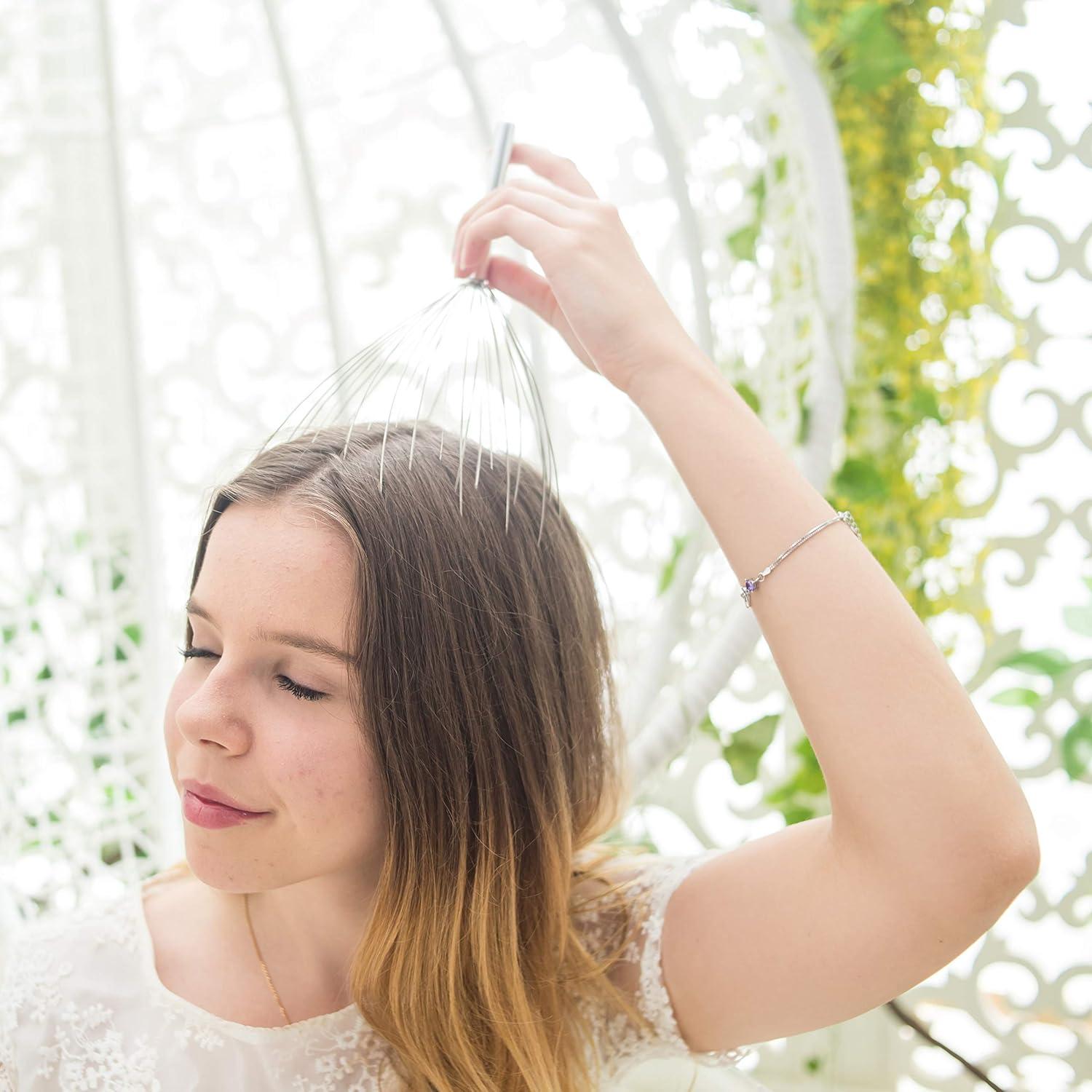 Masajeador de Cabeza USAGA 28 Púas Extensible para Relajación