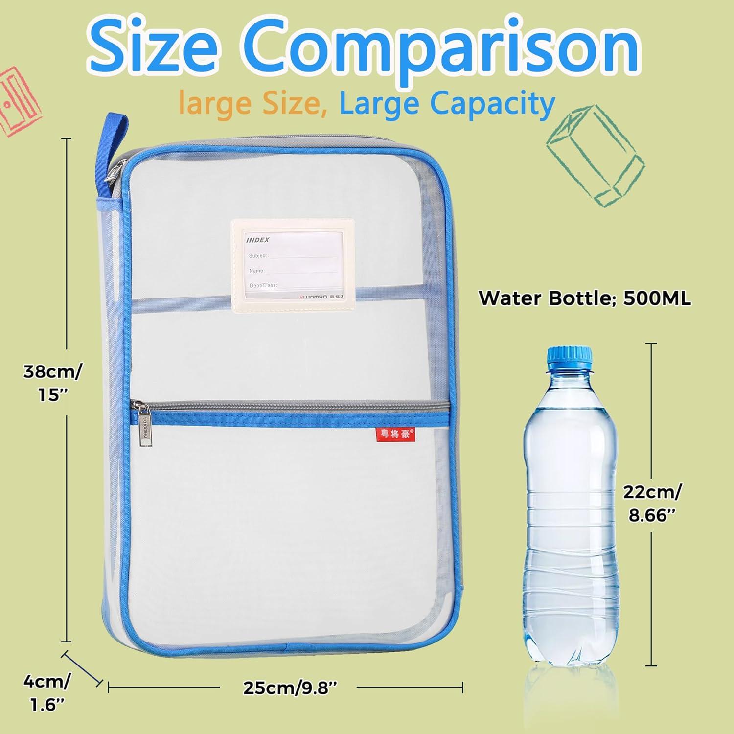 Bolsa de Malla Transparente Pendancy A4 4 Pcs Nylon Ligera