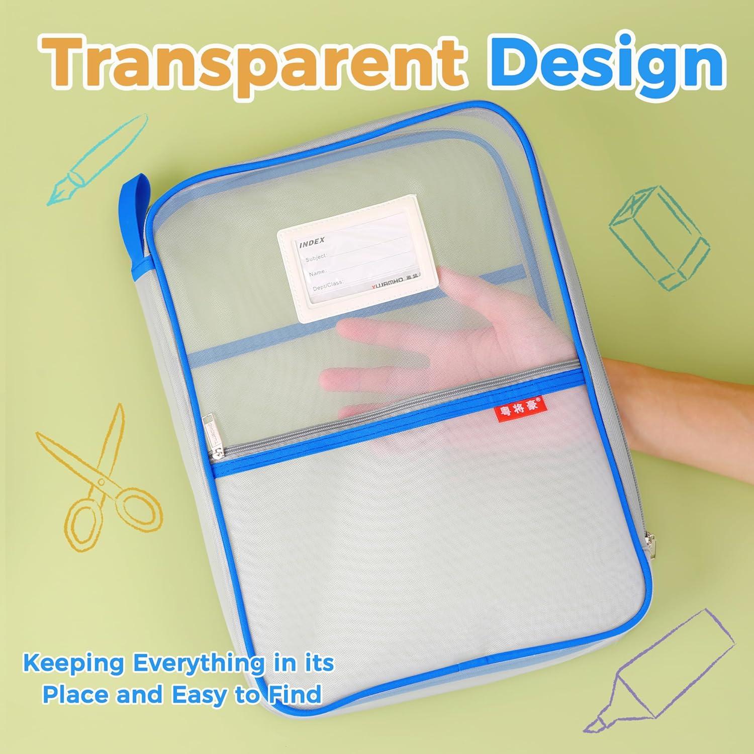 Bolsa de Malla Transparente Pendancy A4 4 Pcs Nylon Ligera