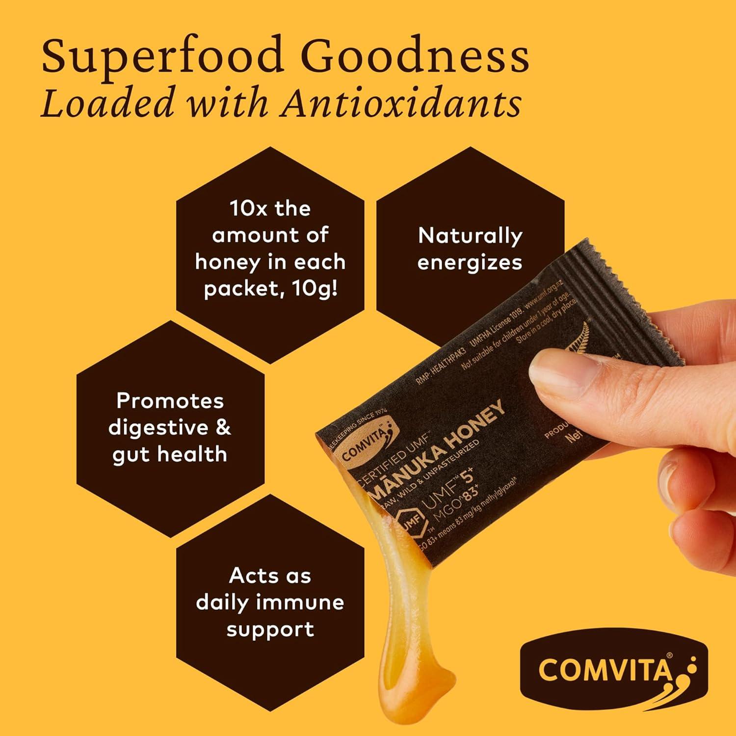 Miel de Manuka Comvita UMF 5+ Cruda 10g - Paquete de 12