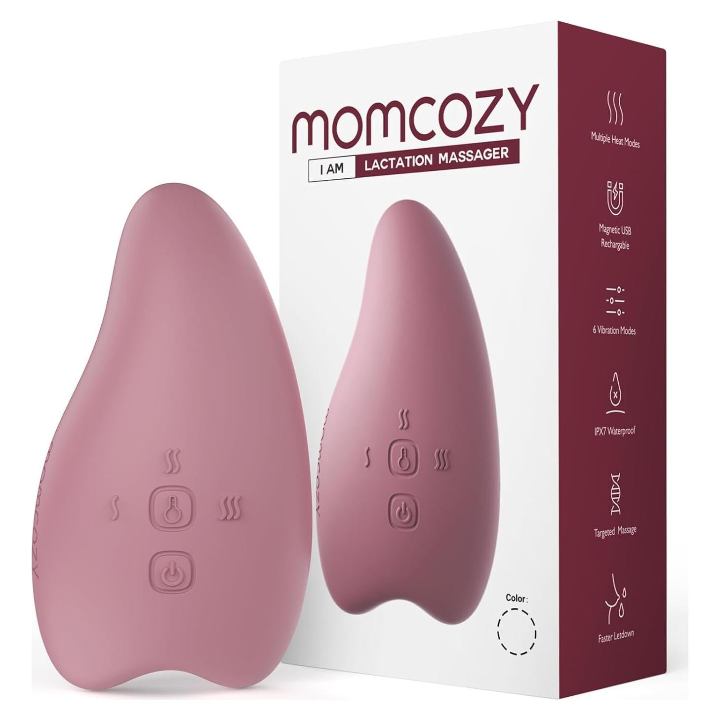 Masajeador de Lactancia Momcozy 2-en-1 Calor y Vibración