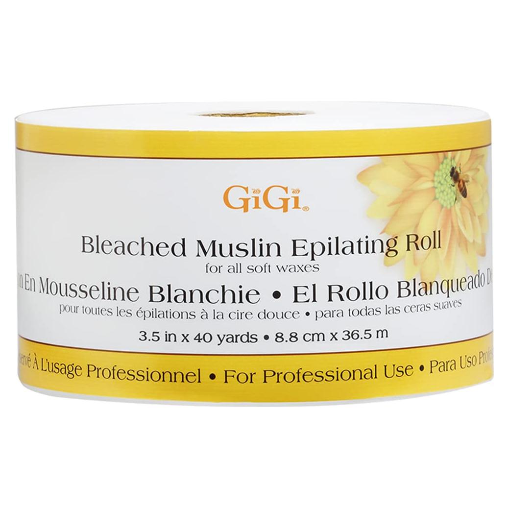 Rollo de Muselina Blanqueada GiGi 3.5" x 40 Yards para Depilación