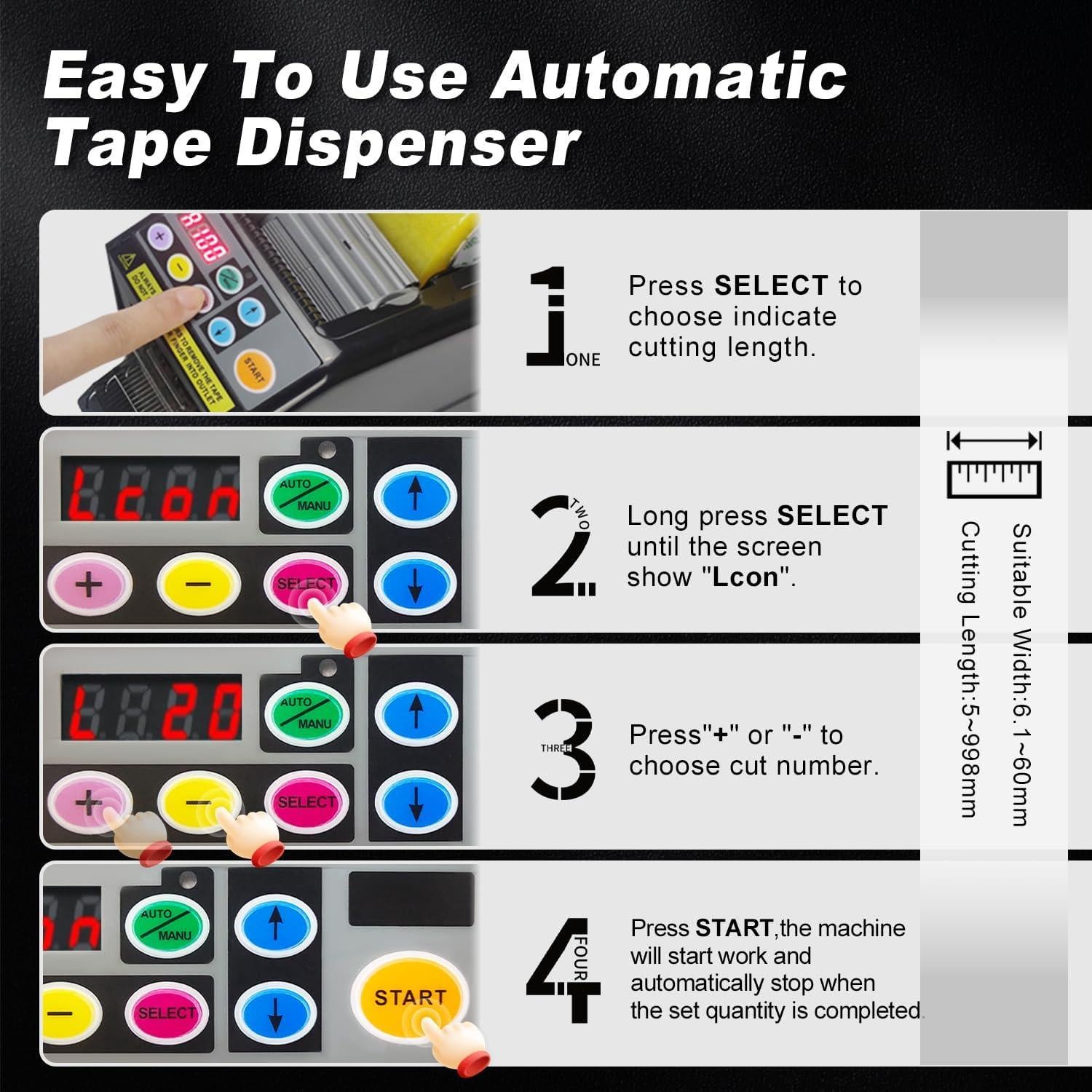 Máquina de Corte de Cinta Yueidung 999mm Automática Negra