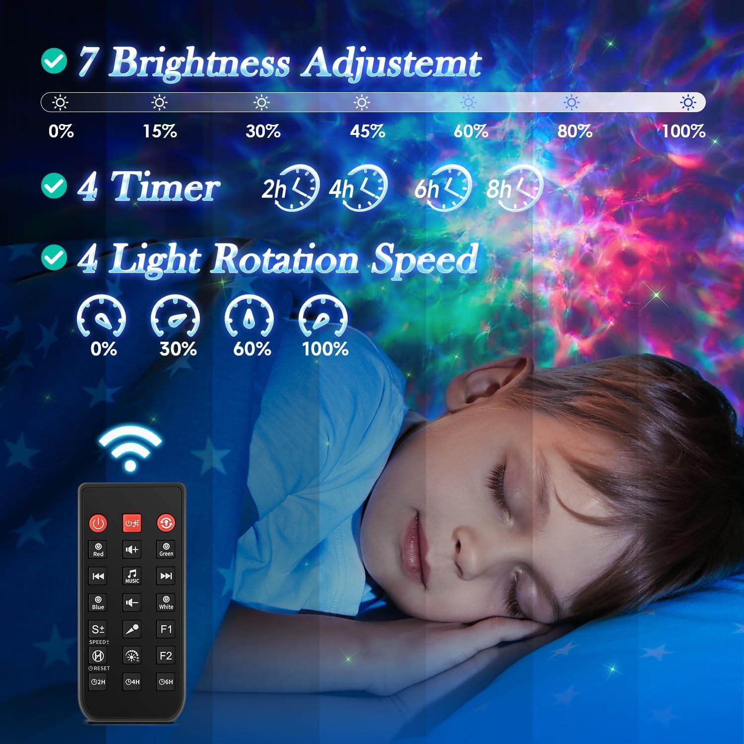 Proyector de Estrellas PIKOY 4 en 1 con Bluetooth y Ruido Blanco