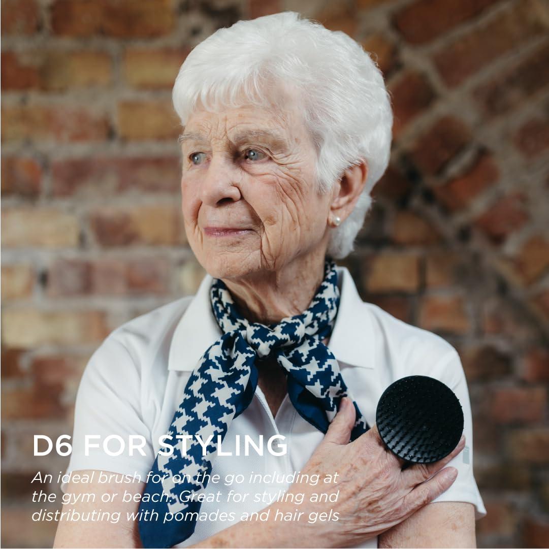 Cepillo Desenredante Denman D6 para Cabello Rizado Negro