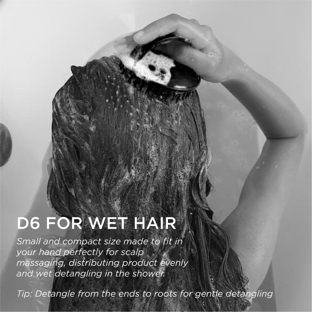 Cepillo Desenredante Denman D6 para Cabello Rizado Negro