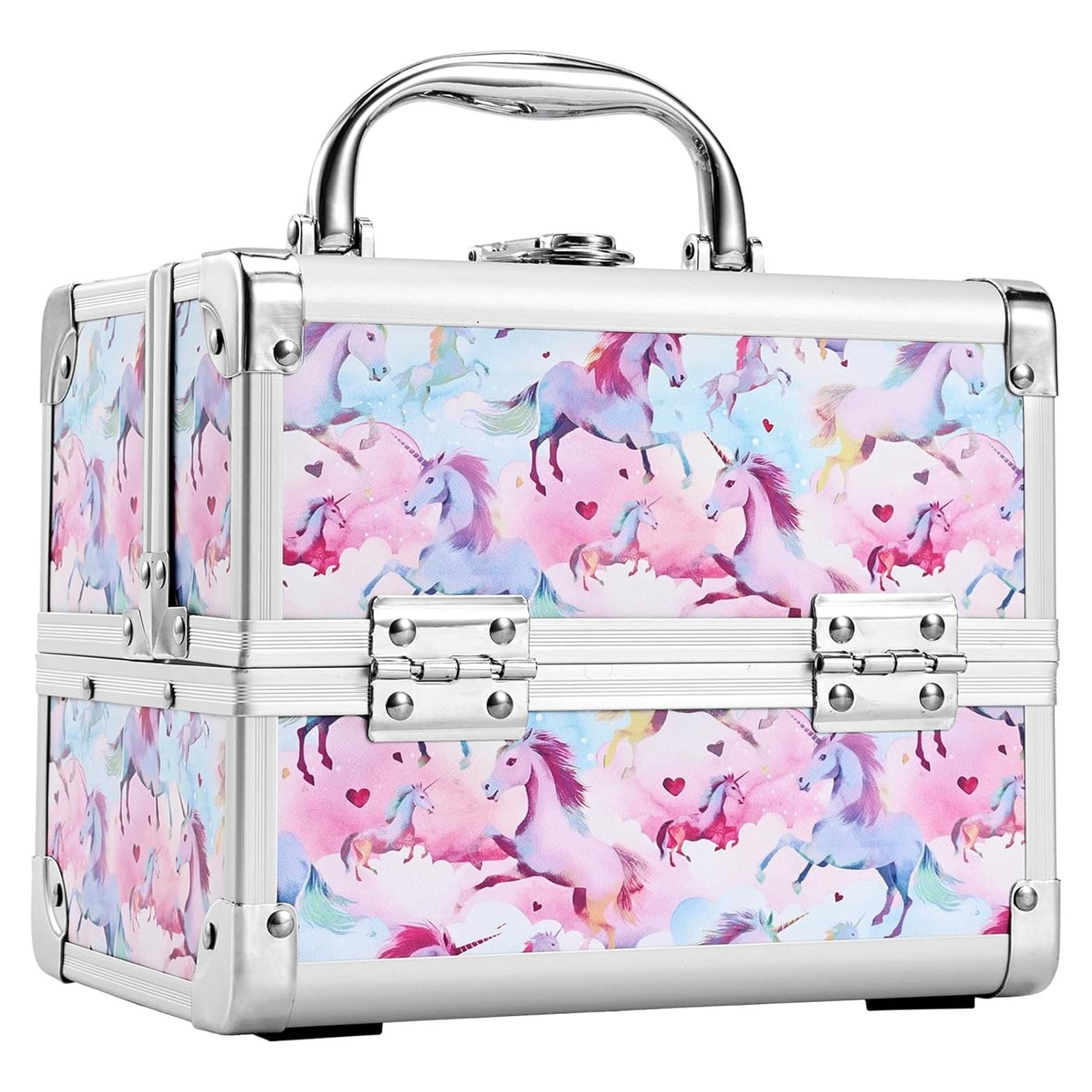 Estuche de Maquillaje Joligrace Unicornio Colorido 19.6x15.2cm