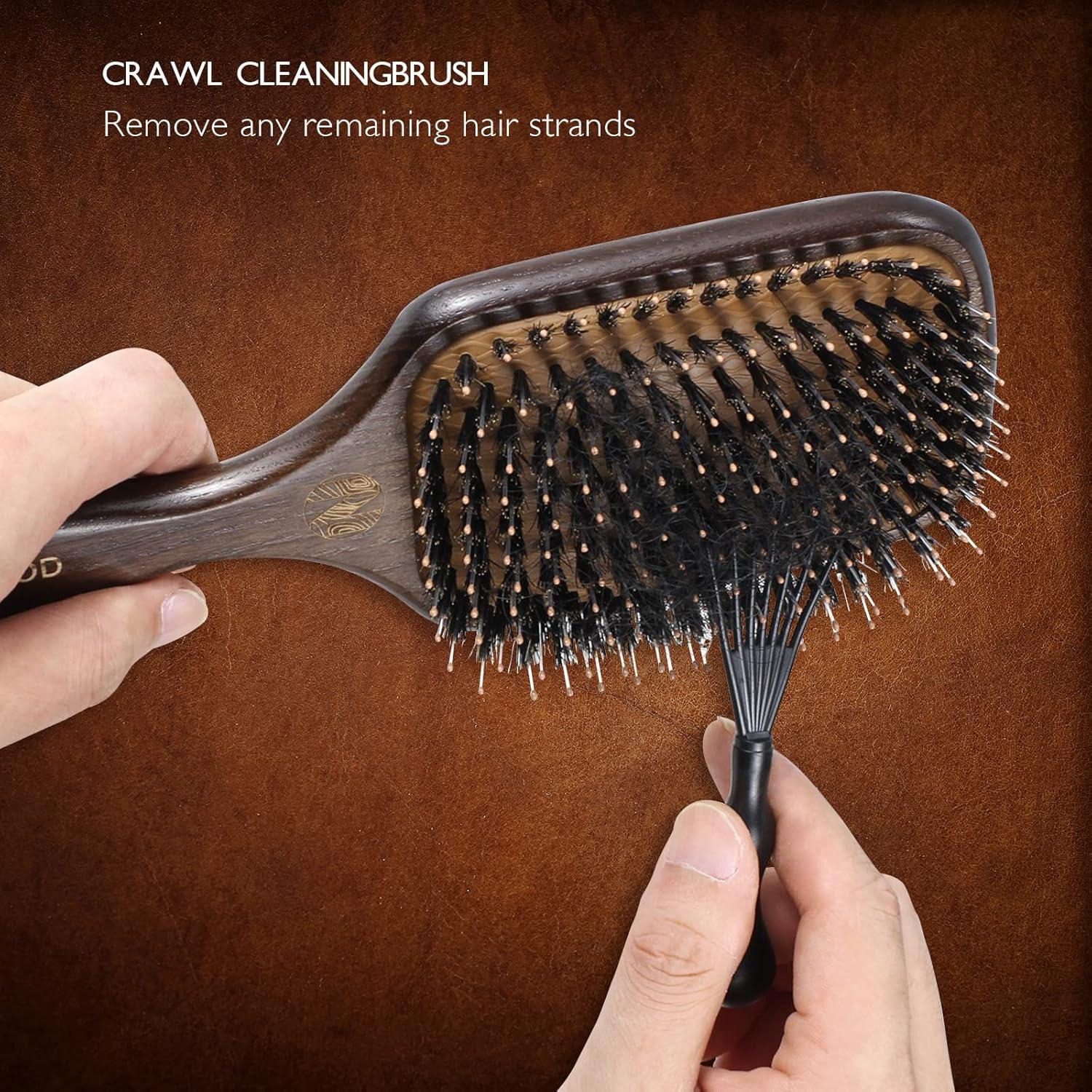 Set de cepillos desenredadores JIXIU de cerdas de jabalí 100%