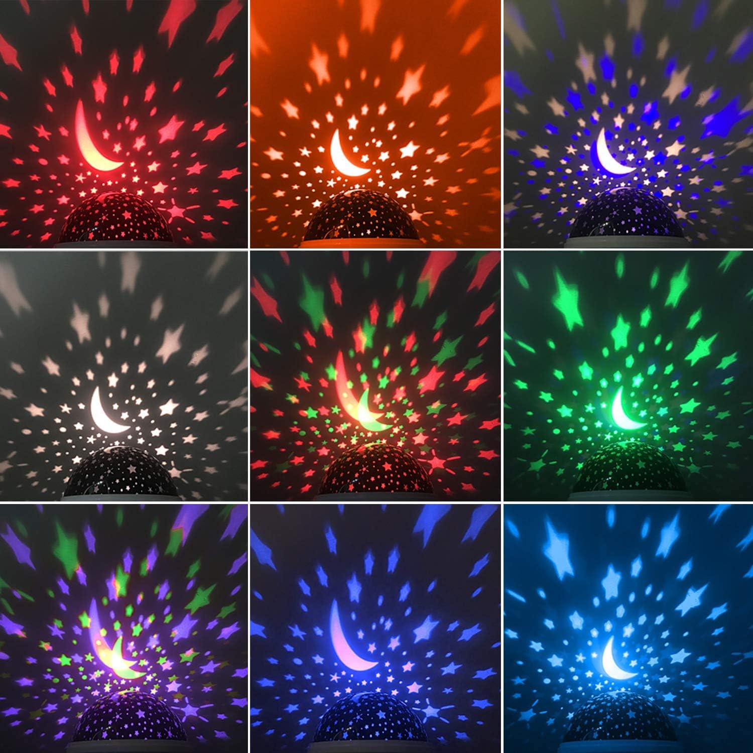Luz Nocturna Proyector de Estrellas Shan Tou 12 Colores LED