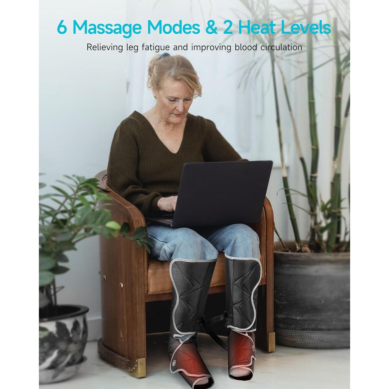 Masajeador de Piernas ALLJOY con Calor y Compresión 6 Modos