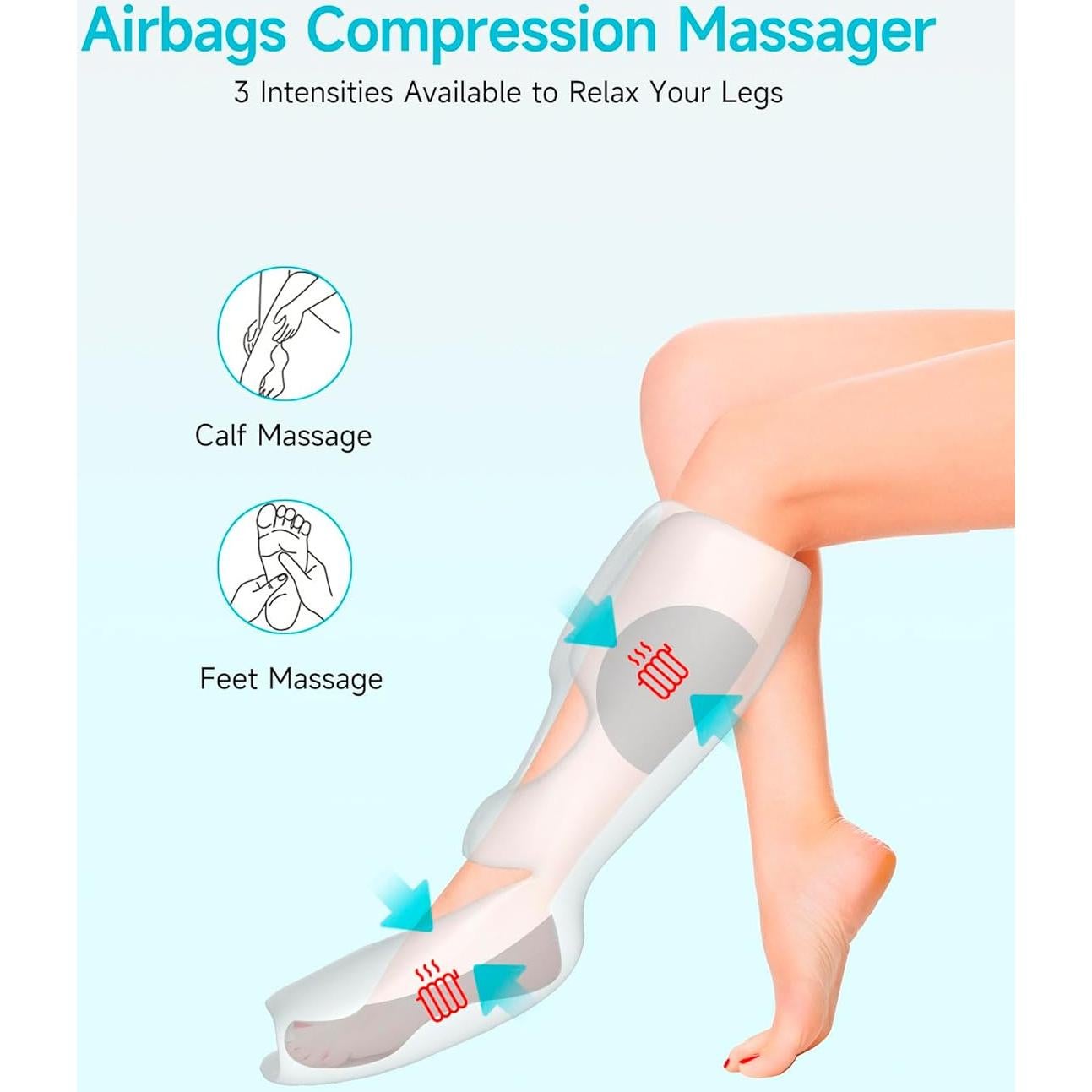 Masajeador de Piernas ALLJOY con Calor y Compresión 6 Modos