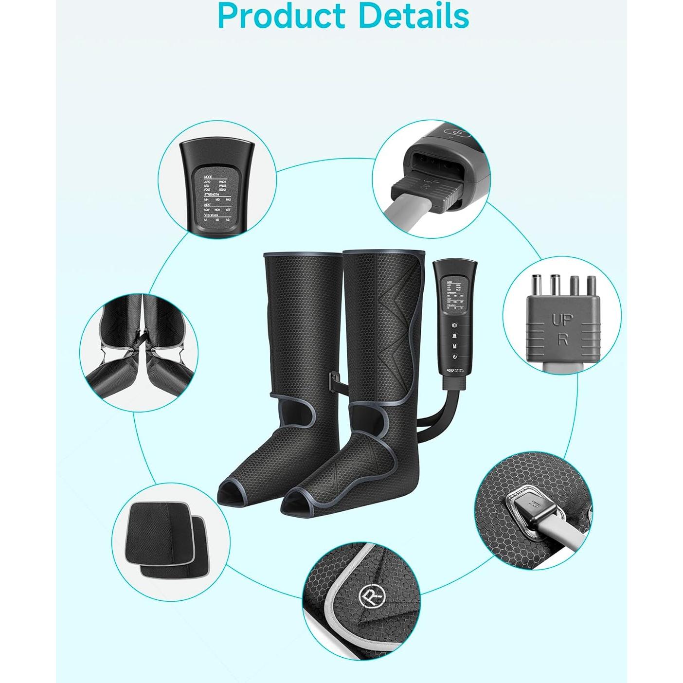 Masajeador de Piernas ALLJOY con Calor y Compresión 6 Modos