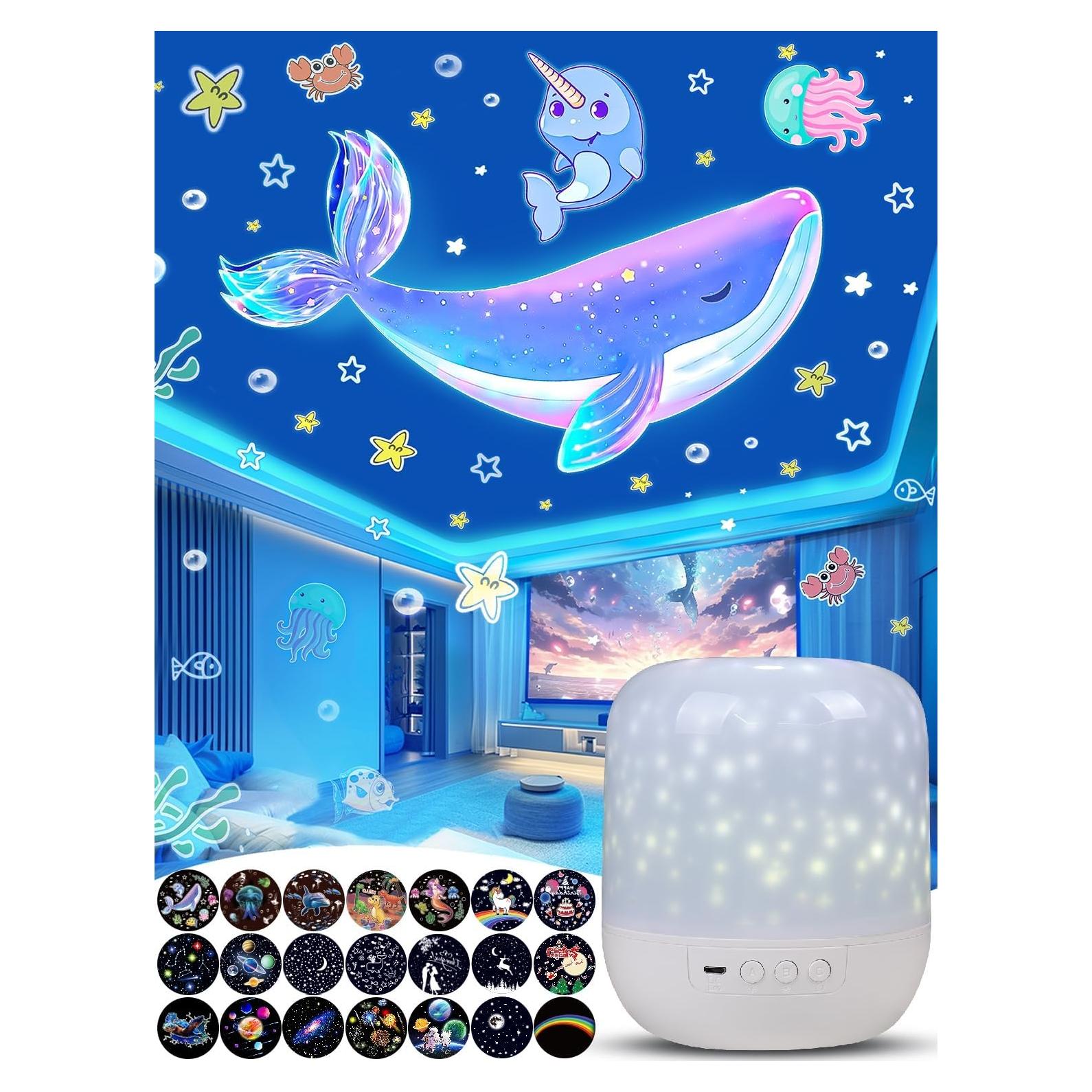 Proyector de Luz Nocturna Eigther CP-HT2-Y 21 Películas 360°