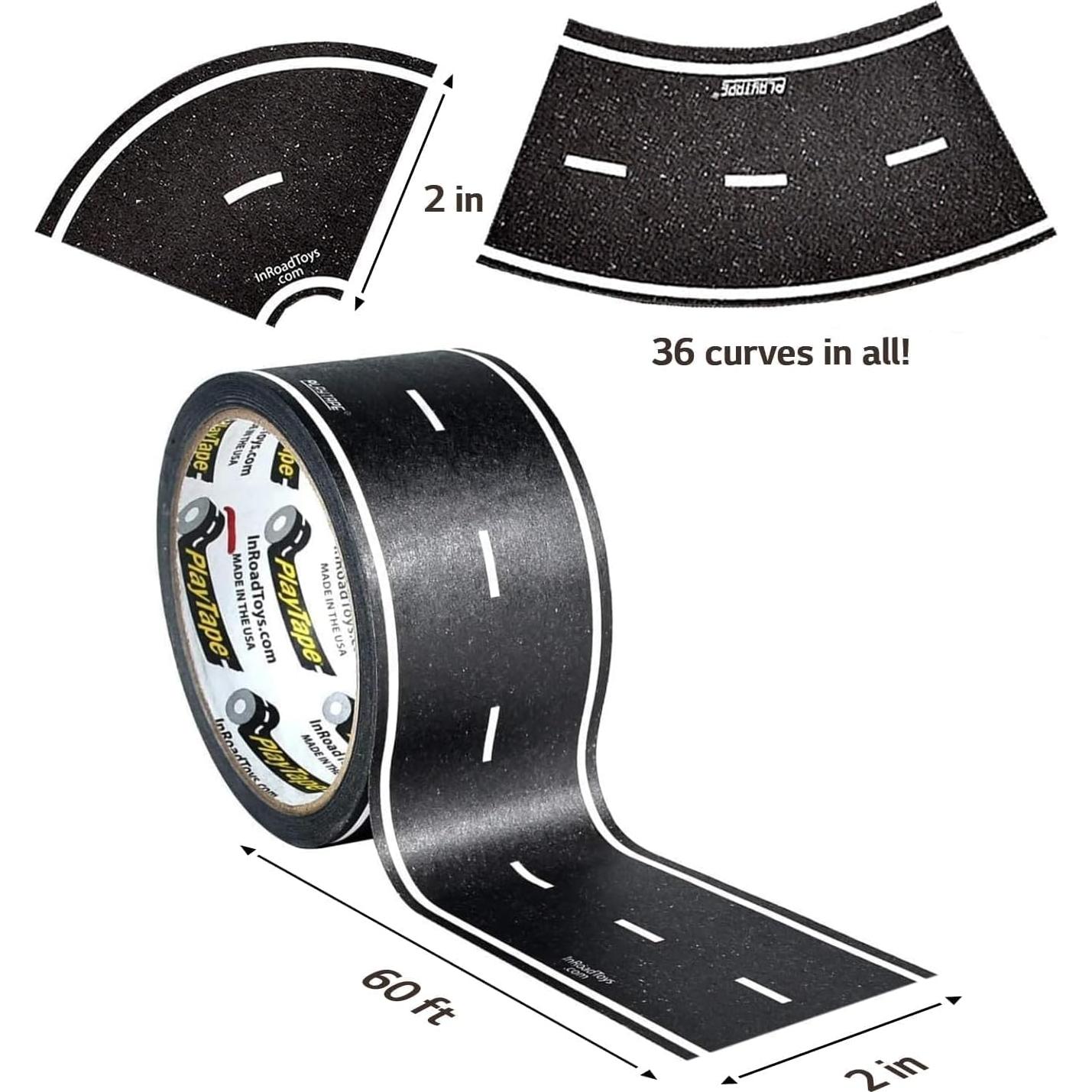 PlayTape Cinta de Carretera 60m x 5cm + 36 Curvas