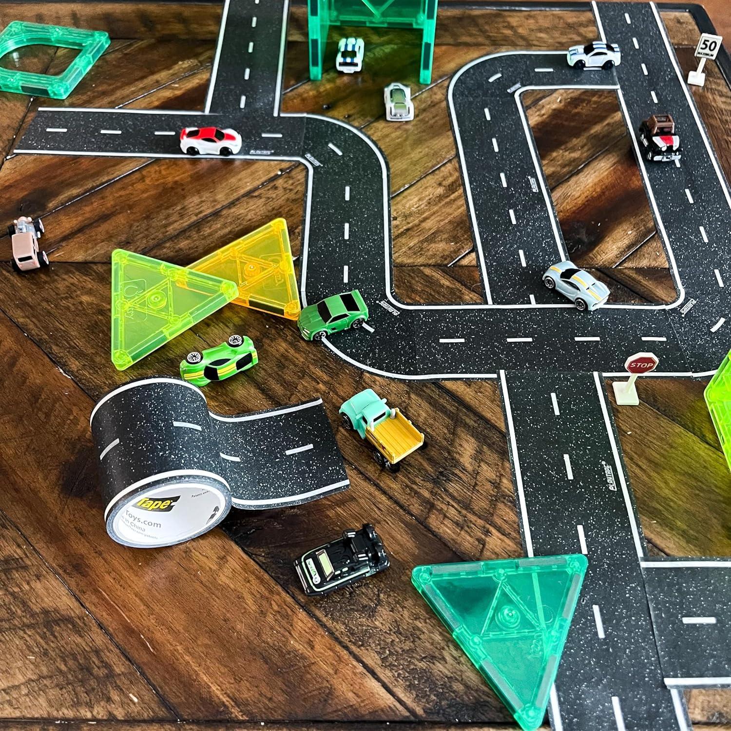 PlayTape Cinta de Carretera 60m x 5cm + 36 Curvas