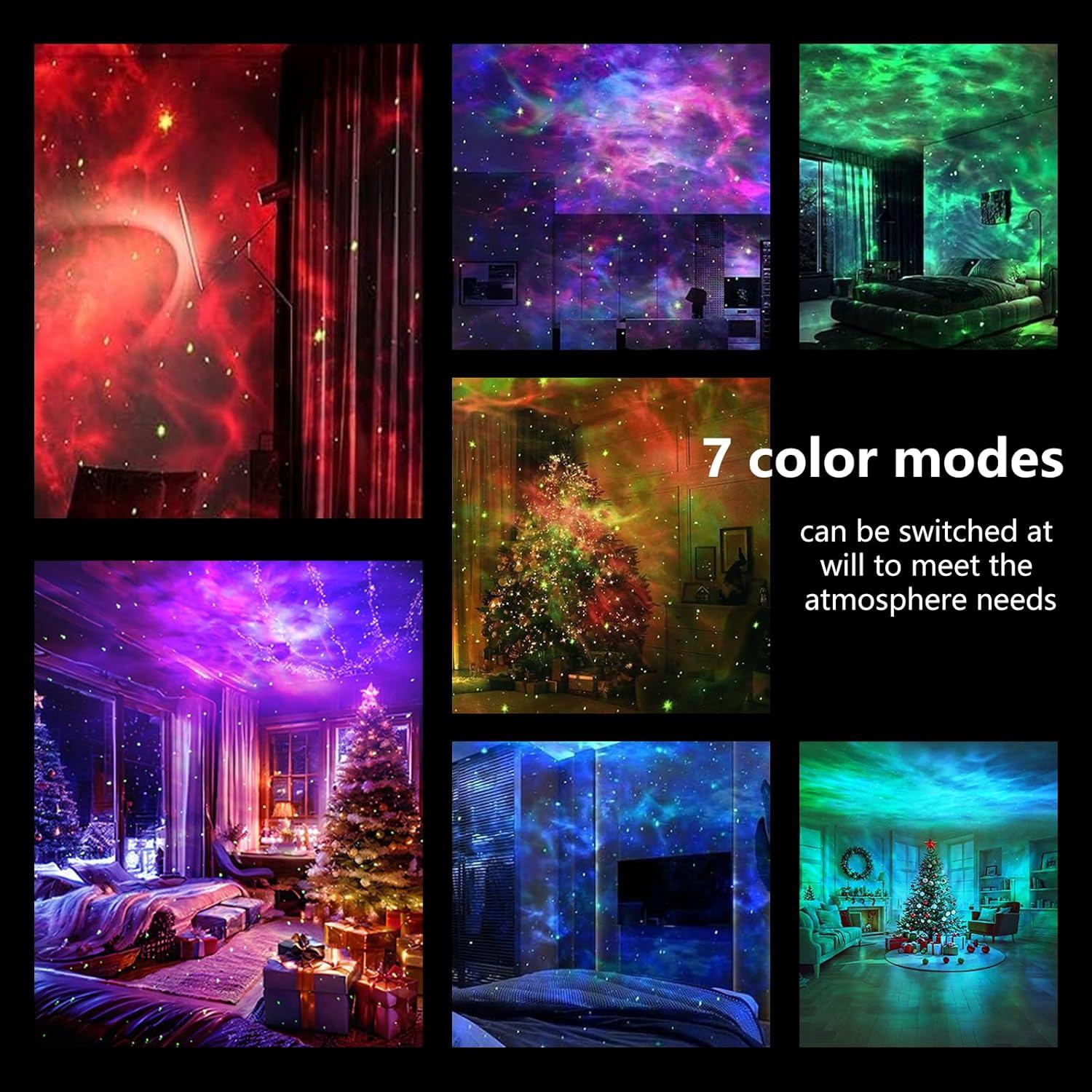 Proyector de Estrellas Galaxy GUEDIEO S100, Luz Nocturna 21x11 cm