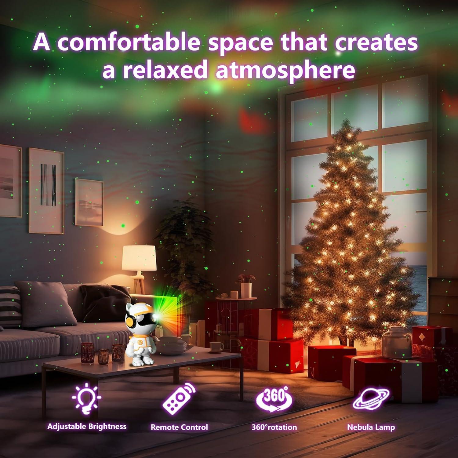 Proyector de Estrellas Galaxy GUEDIEO S100, Luz Nocturna 21x11 cm