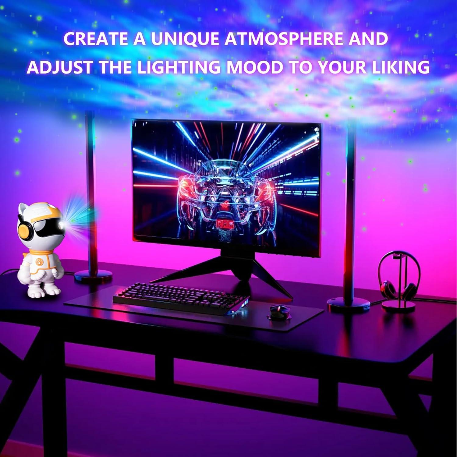 Proyector de Estrellas Galaxy GUEDIEO S100, Luz Nocturna 21x11 cm