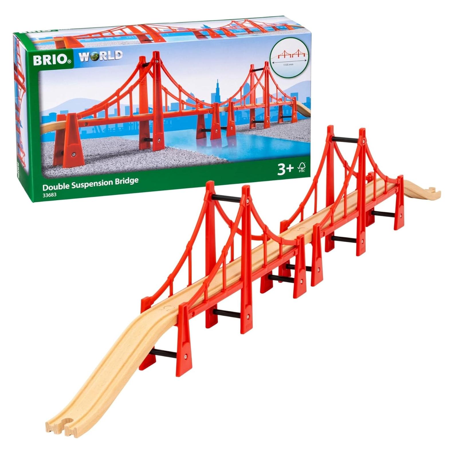 Puente de Doble Suspensión BRIO World - Madera FSC - 5 Piezas