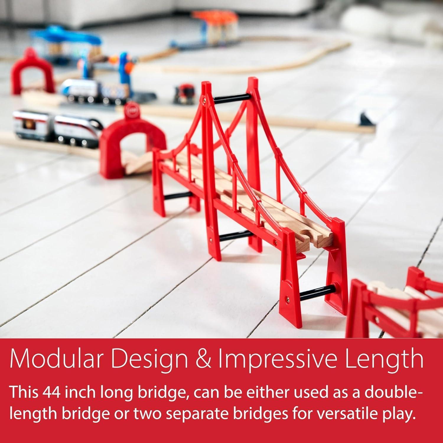Puente de Doble Suspensión BRIO World - Madera FSC - 5 Piezas