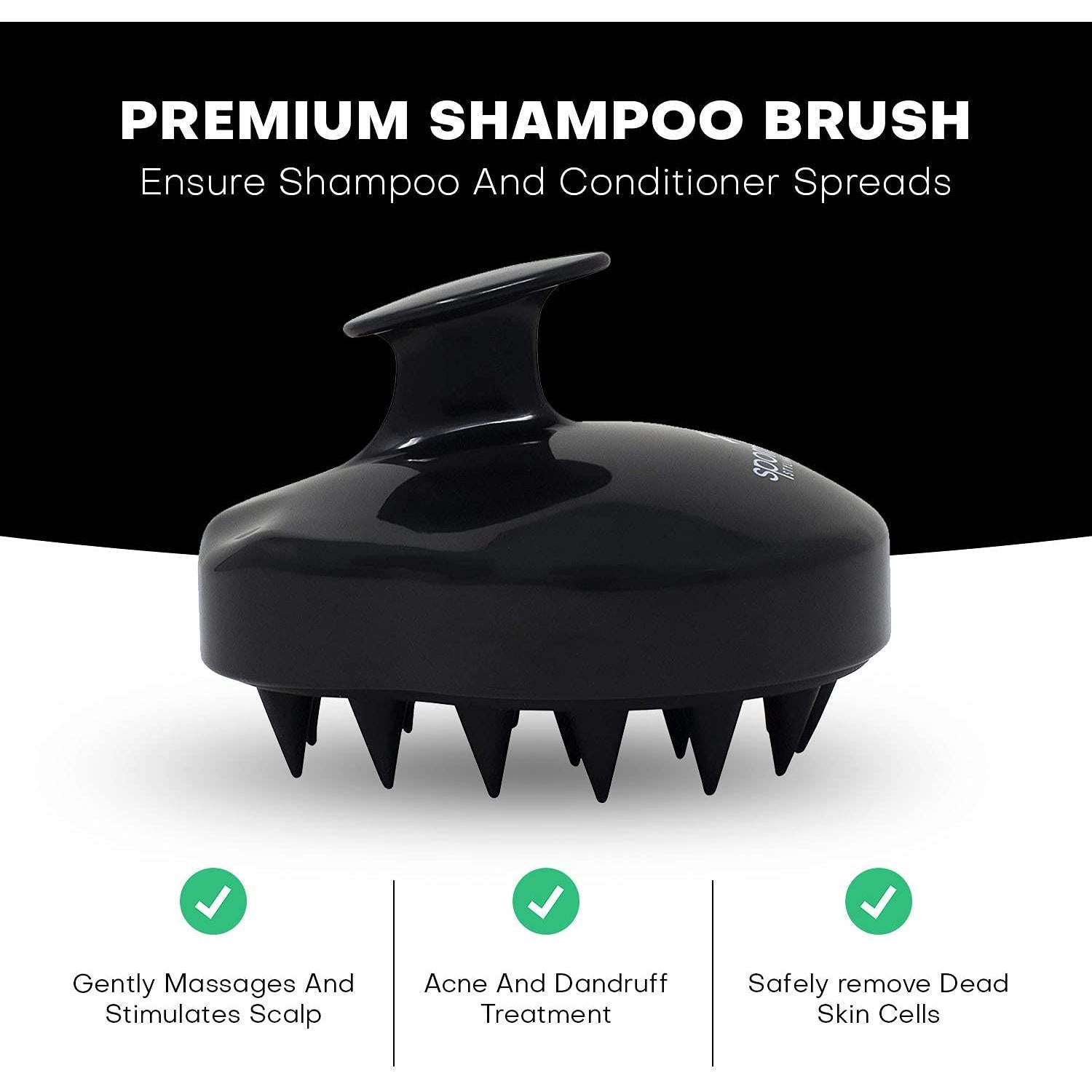 Cepillo de Masaje Spornette SB-1 para Cuero Cabelludo Negro