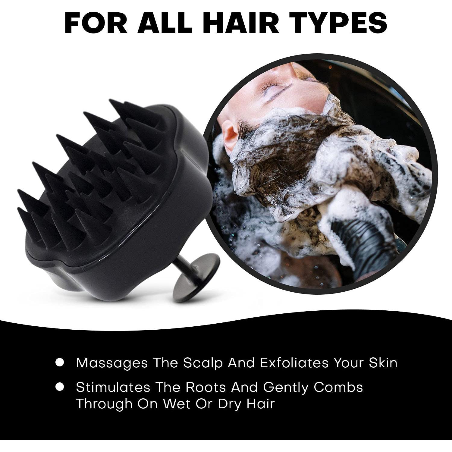 Cepillo de Masaje Spornette SB-1 para Cuero Cabelludo Negro
