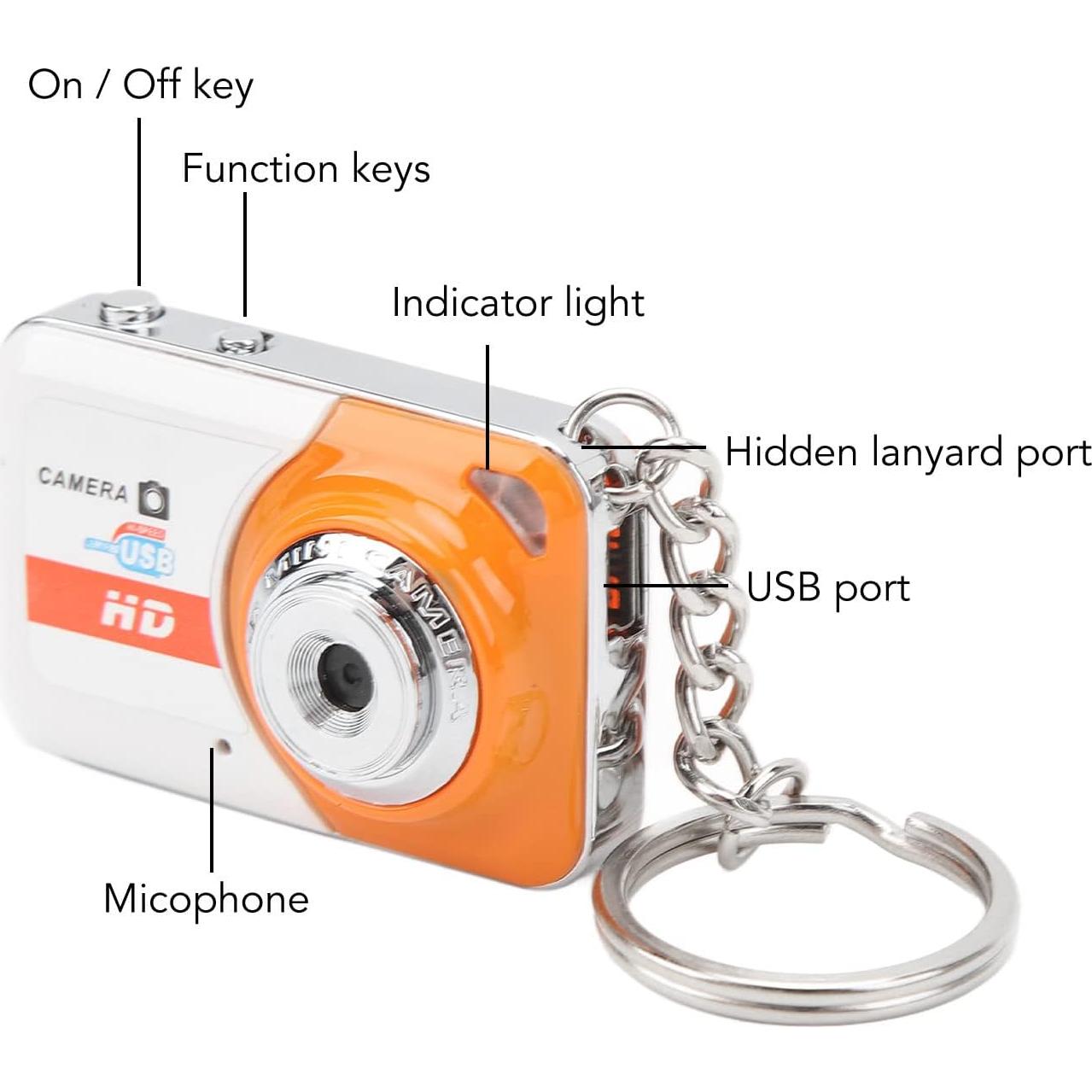 Cámara Digital Mini DV PUSOKEI Naranja 20g 1280x960 Video