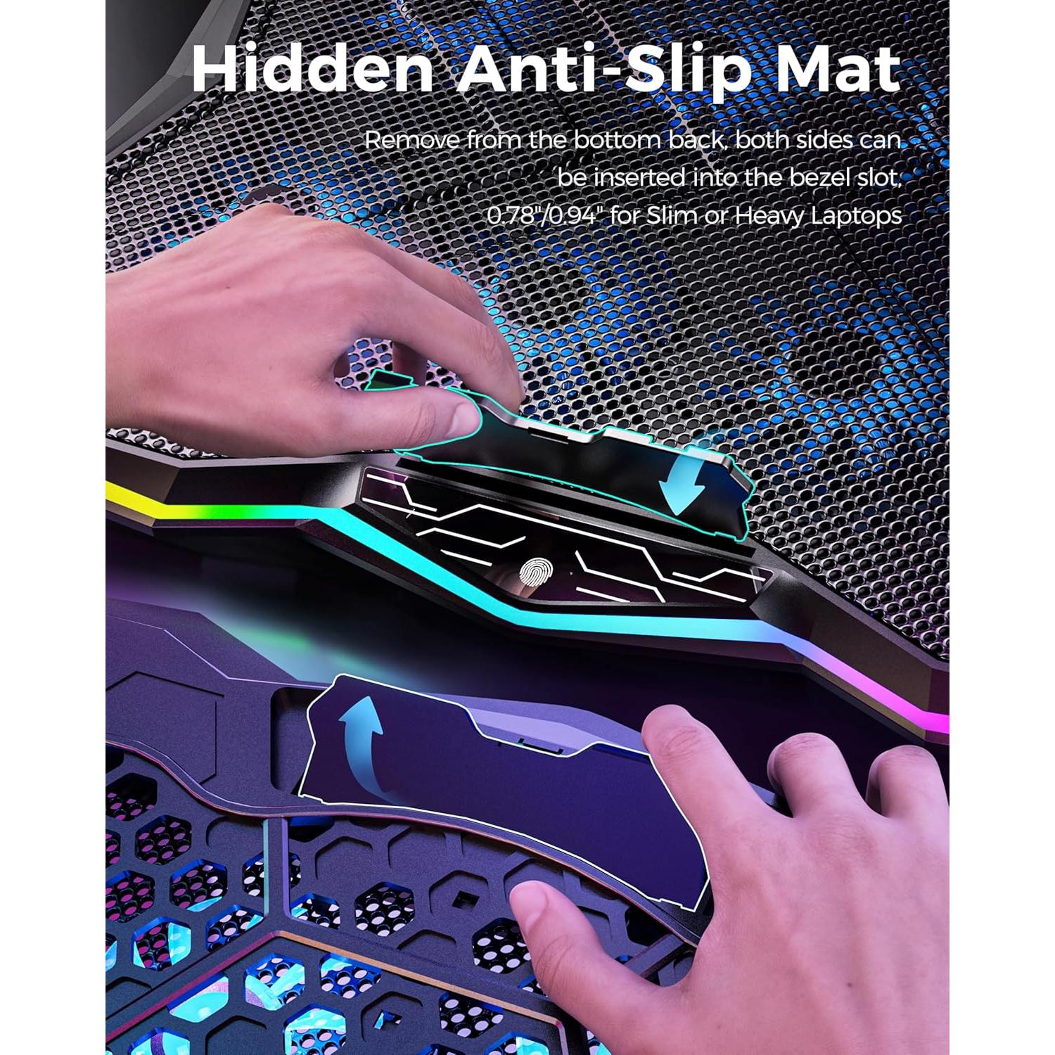 Soporte de Enfriamiento para Laptop AICHESON AA3 RGB 15.6-17.3"