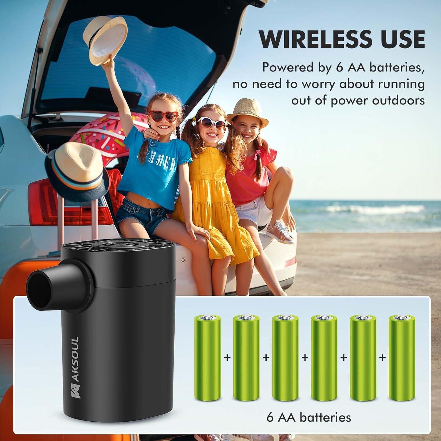 Bomba de Aire Portátil AKSOUL 200L/min para Inflables