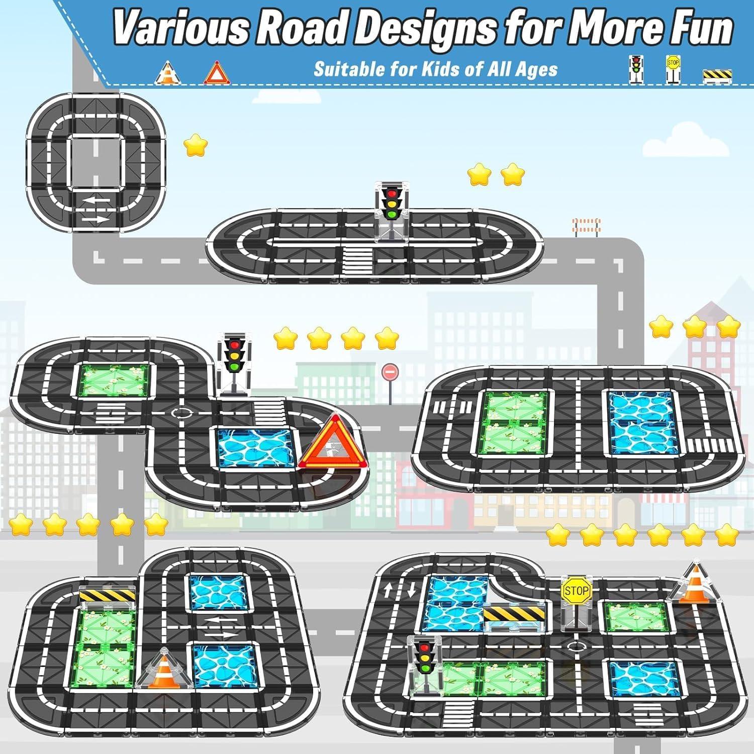 Set de Azulejos Magnéticos de Camino BigShu 35 Piezas