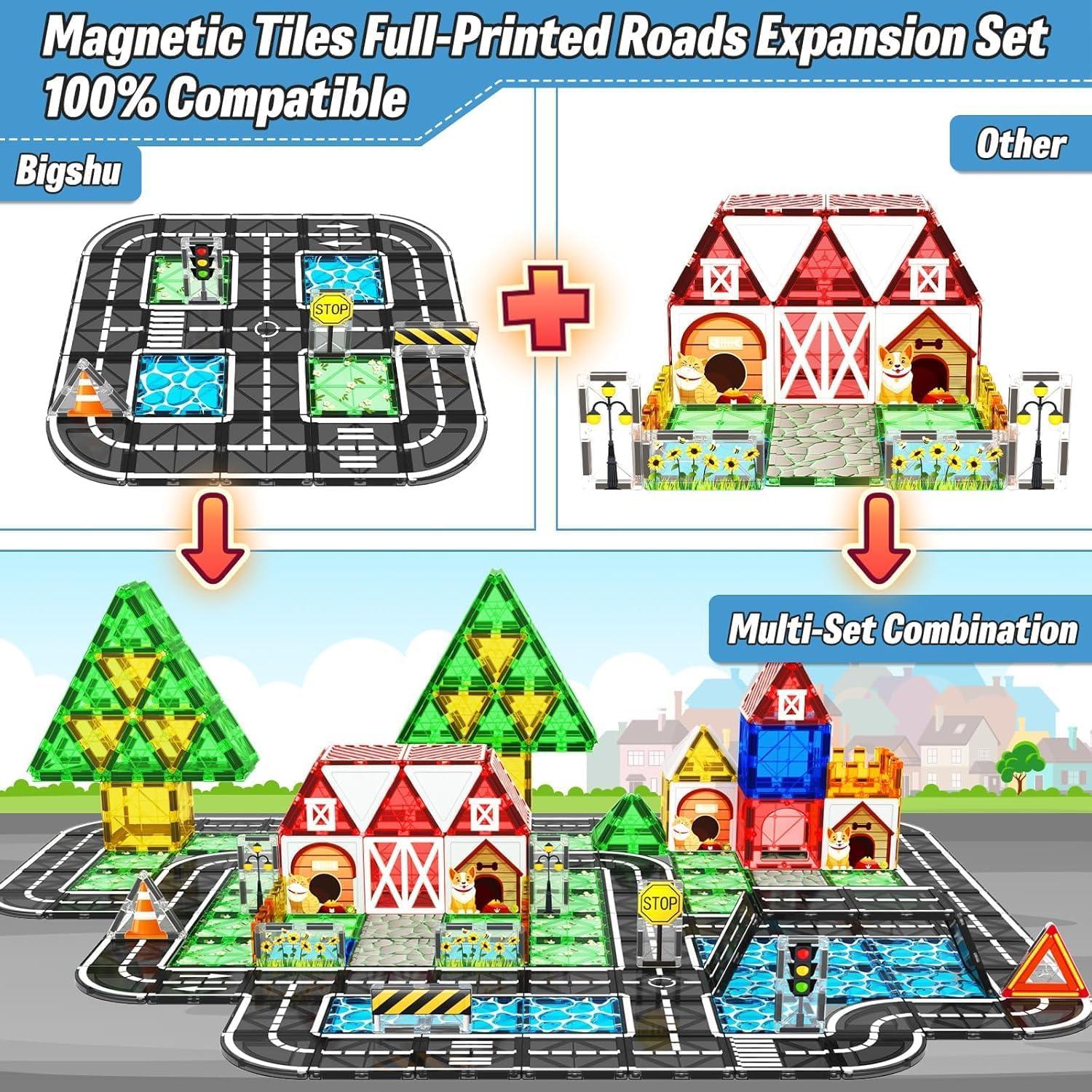 Set de Azulejos Magnéticos de Camino BigShu 35 Piezas