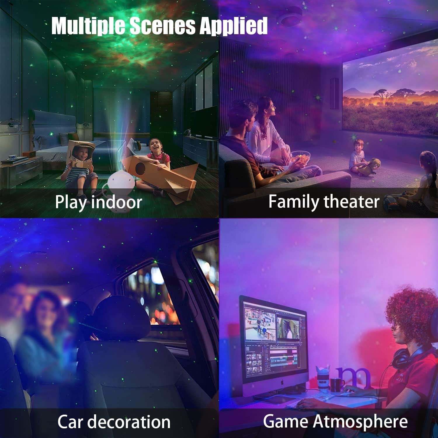 Proyector de Estrellas Astronauta HLKZine, Luz Nocturna 7 Efectos