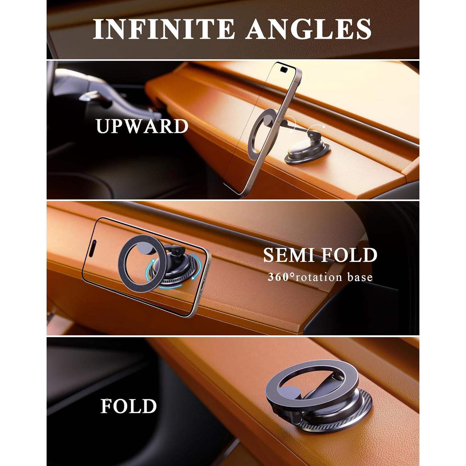 Soporte Magnético para Coche JDHDL MagSafe 360° Ajustable
