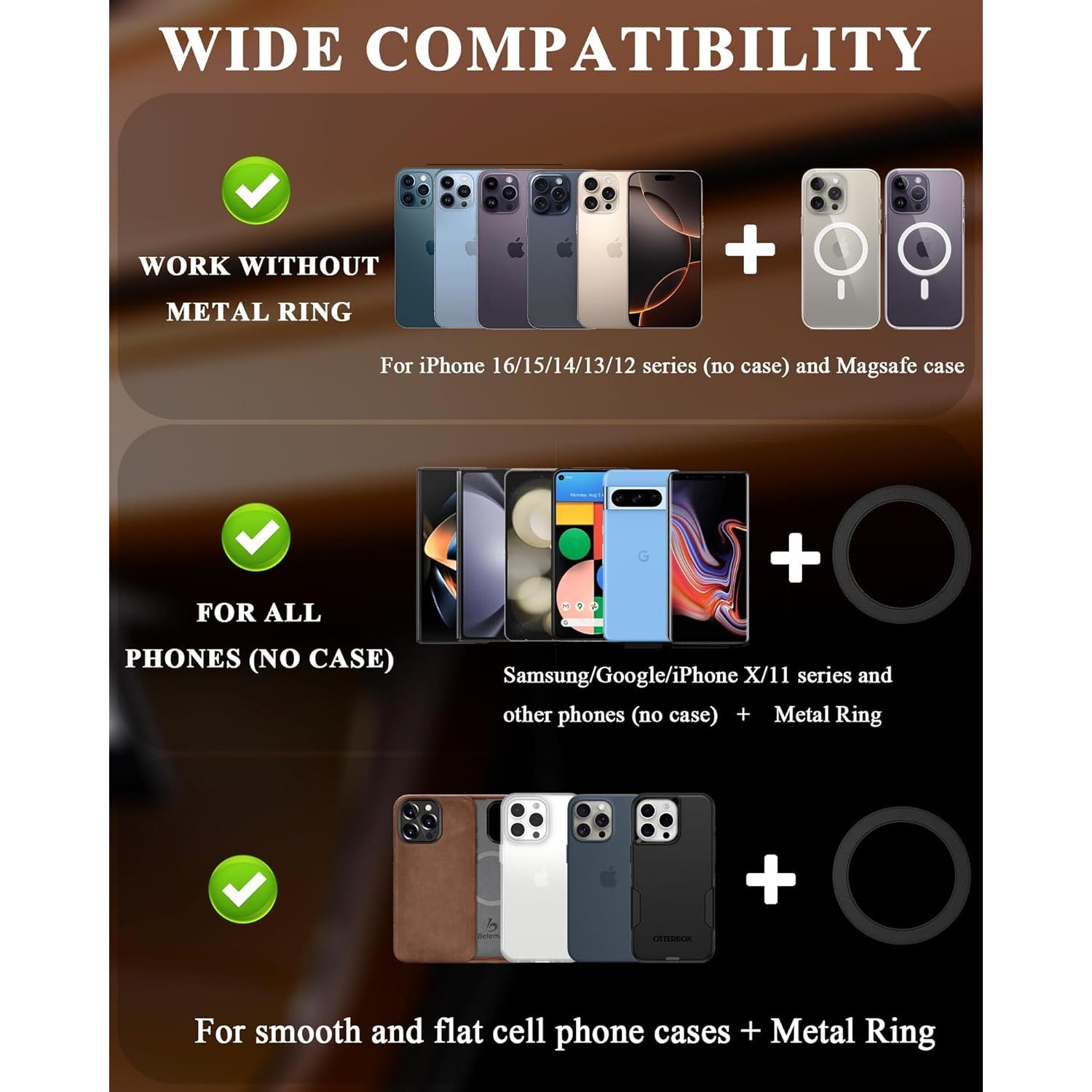 Soporte Magnético para Coche JDHDL MagSafe 360° Ajustable