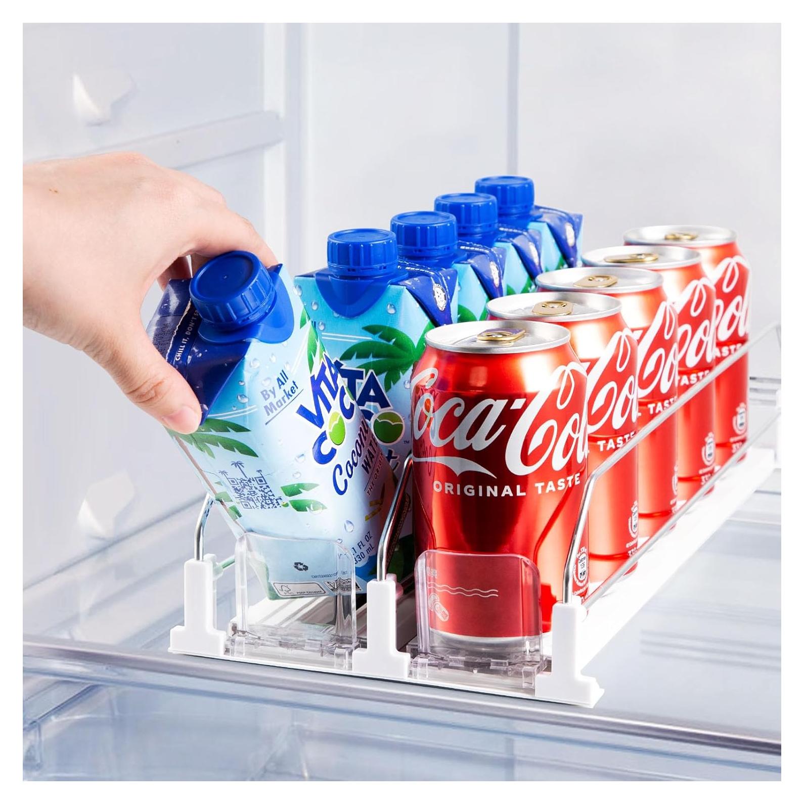 Organizador de Bebidas Coanto para Nevera 10 Latas 2 Filas