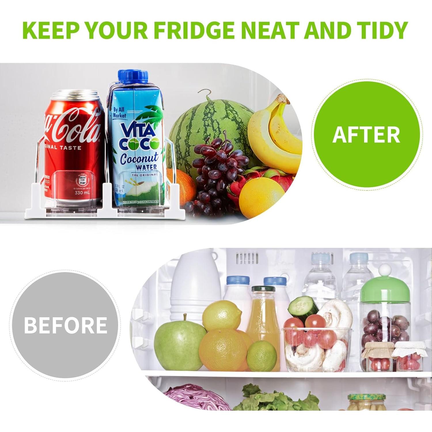 Organizador de Bebidas Coanto para Nevera 10 Latas 2 Filas