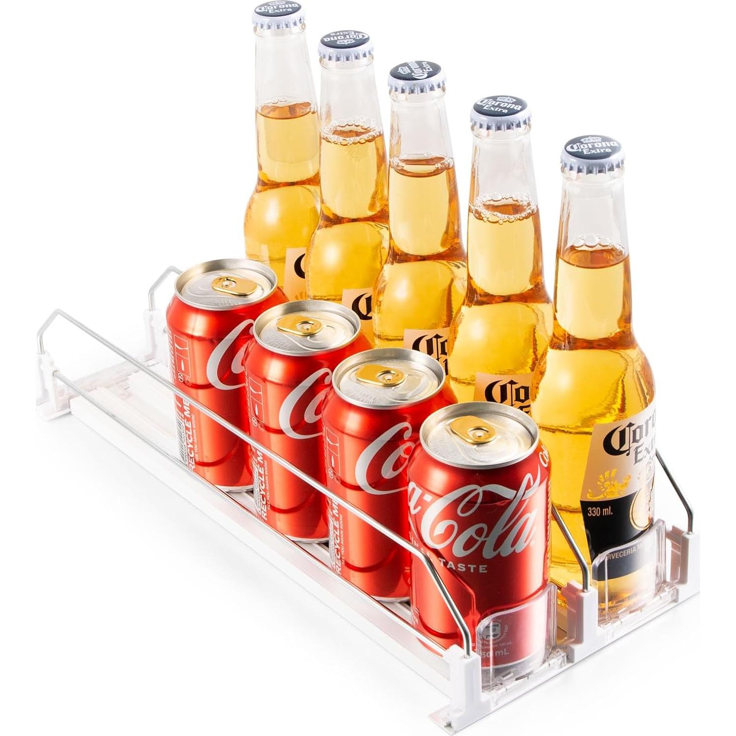 Organizador de Bebidas Coanto para Nevera 10 Latas 2 Filas