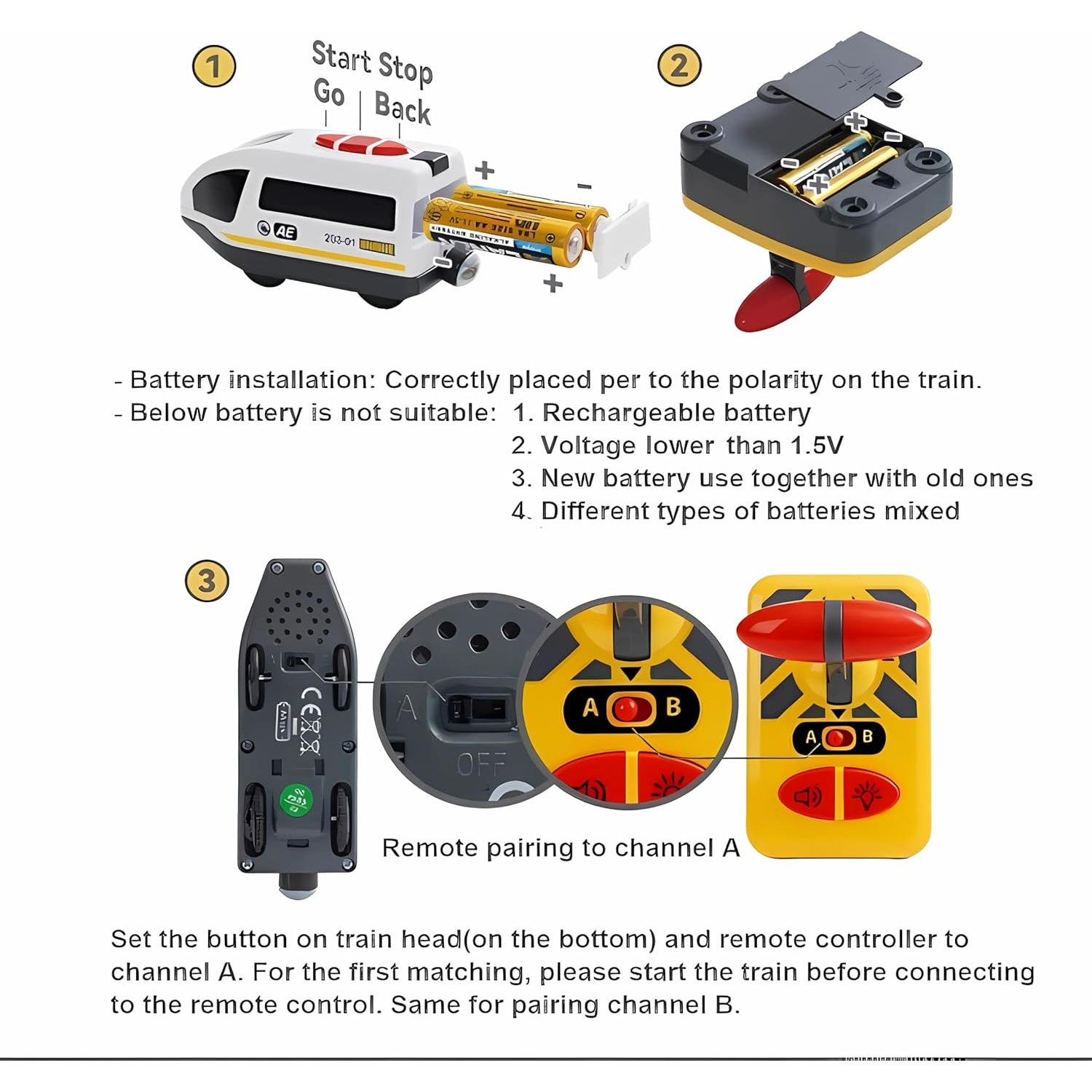Juego de tren eléctrico de madera Mykafort MK-90916 motorizado
