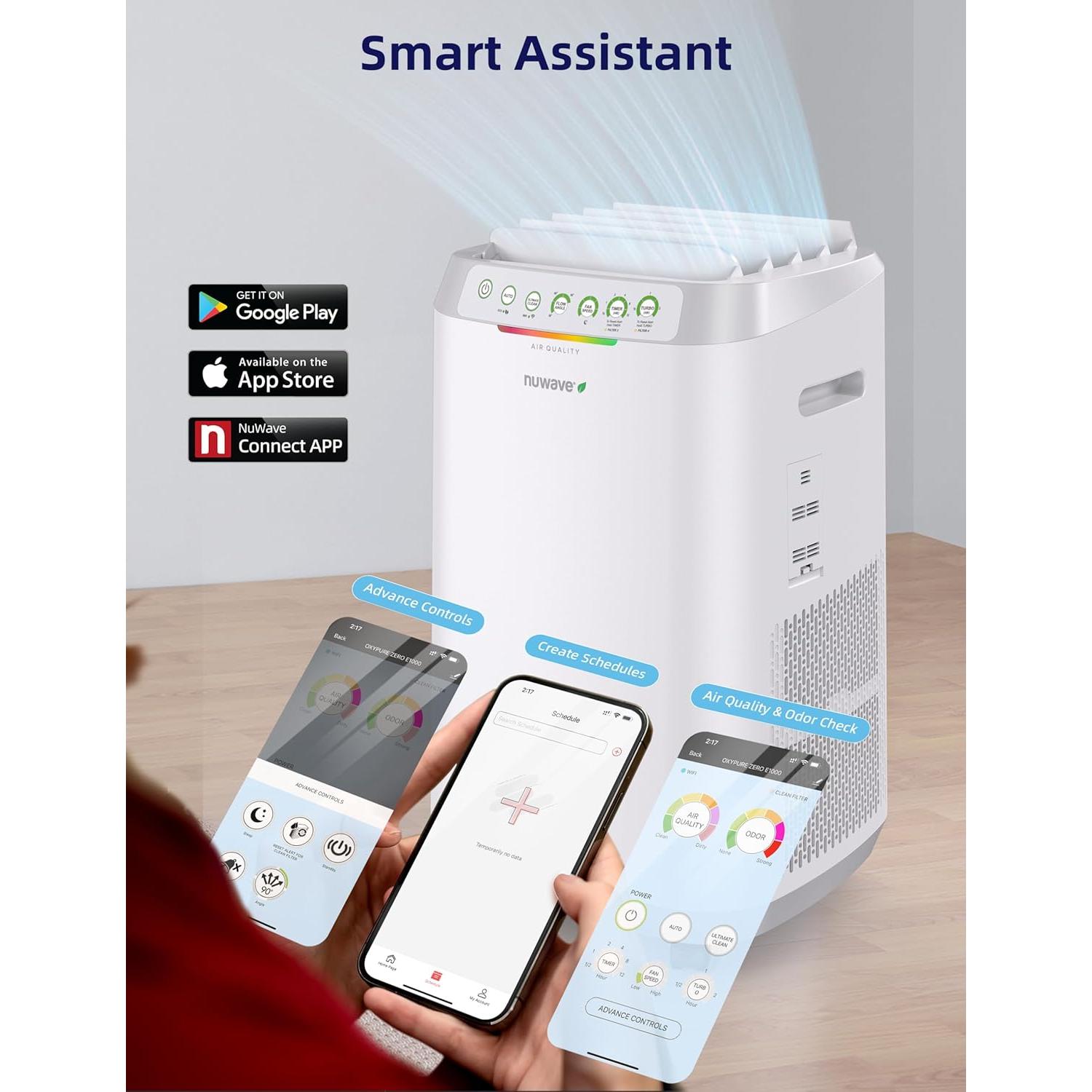 Purificador de Aire Nuwave OxyPure ZERO, 186 m², Filtros Lavables