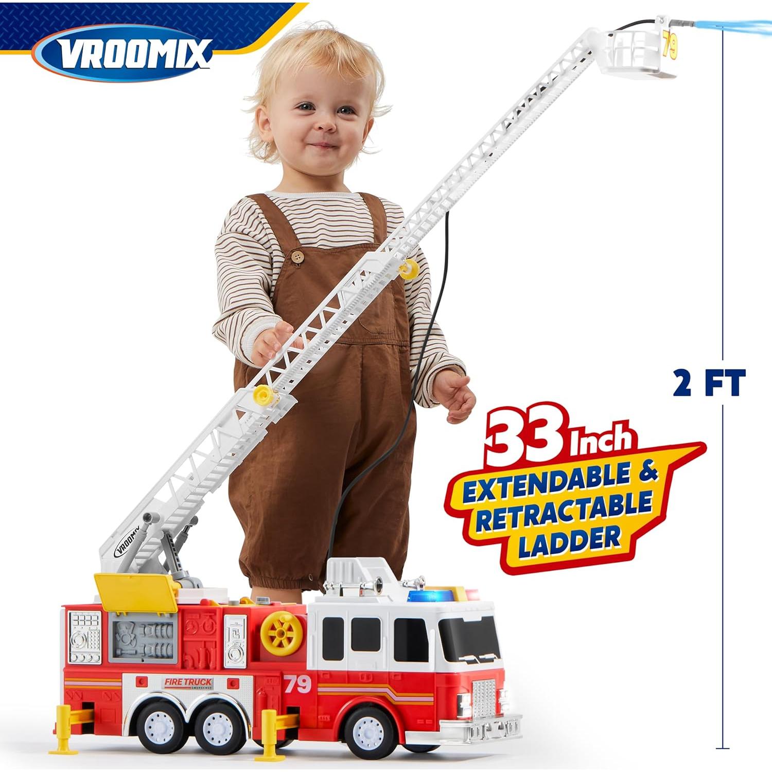 Camión de Bomberos JOYIN Extra Grande con Escalera 83,82 cm