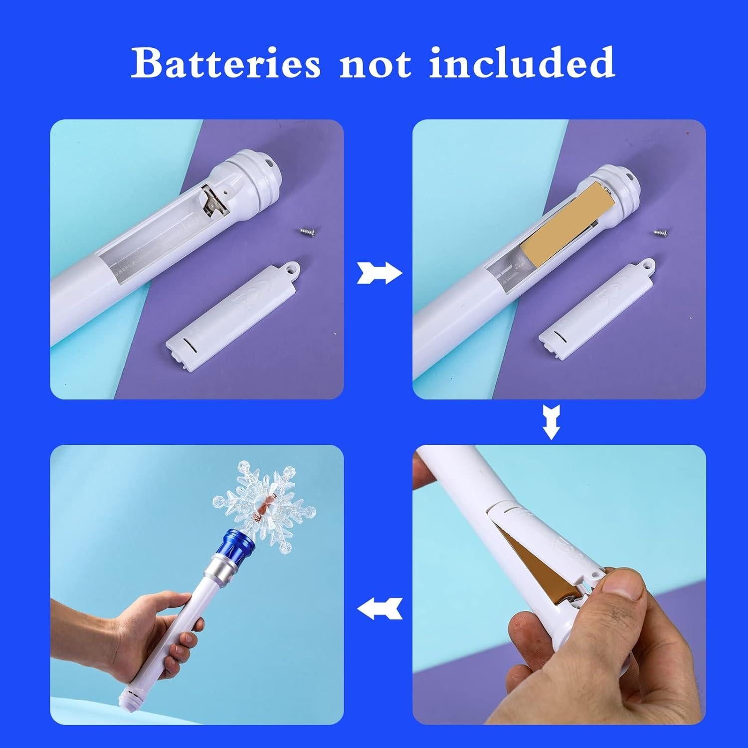 Varita de Nieve Congelada Iluminada Fleeting 123 - 36.8 cm