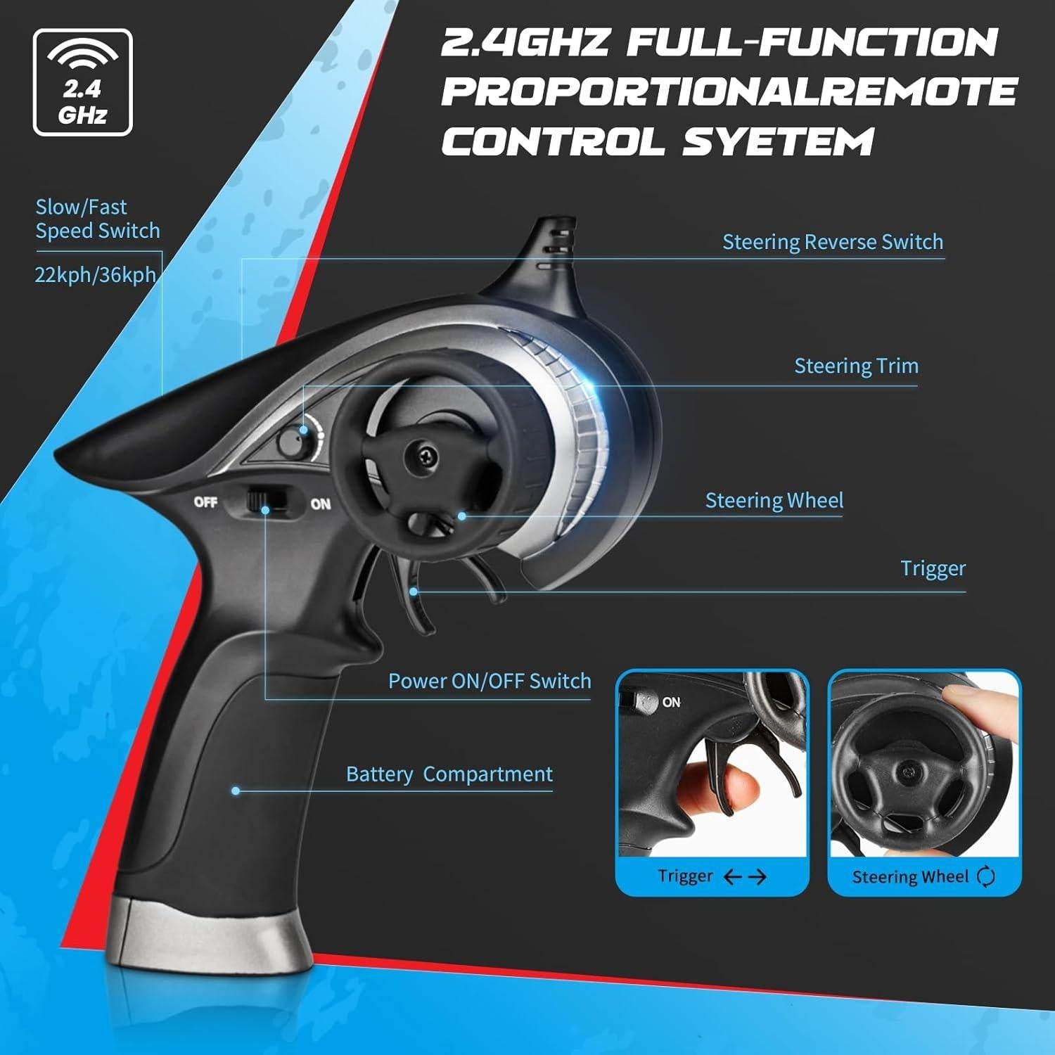 Coche RC Todo Terreno Haiboxing 1:18 4WD 36 KPH Impermeable