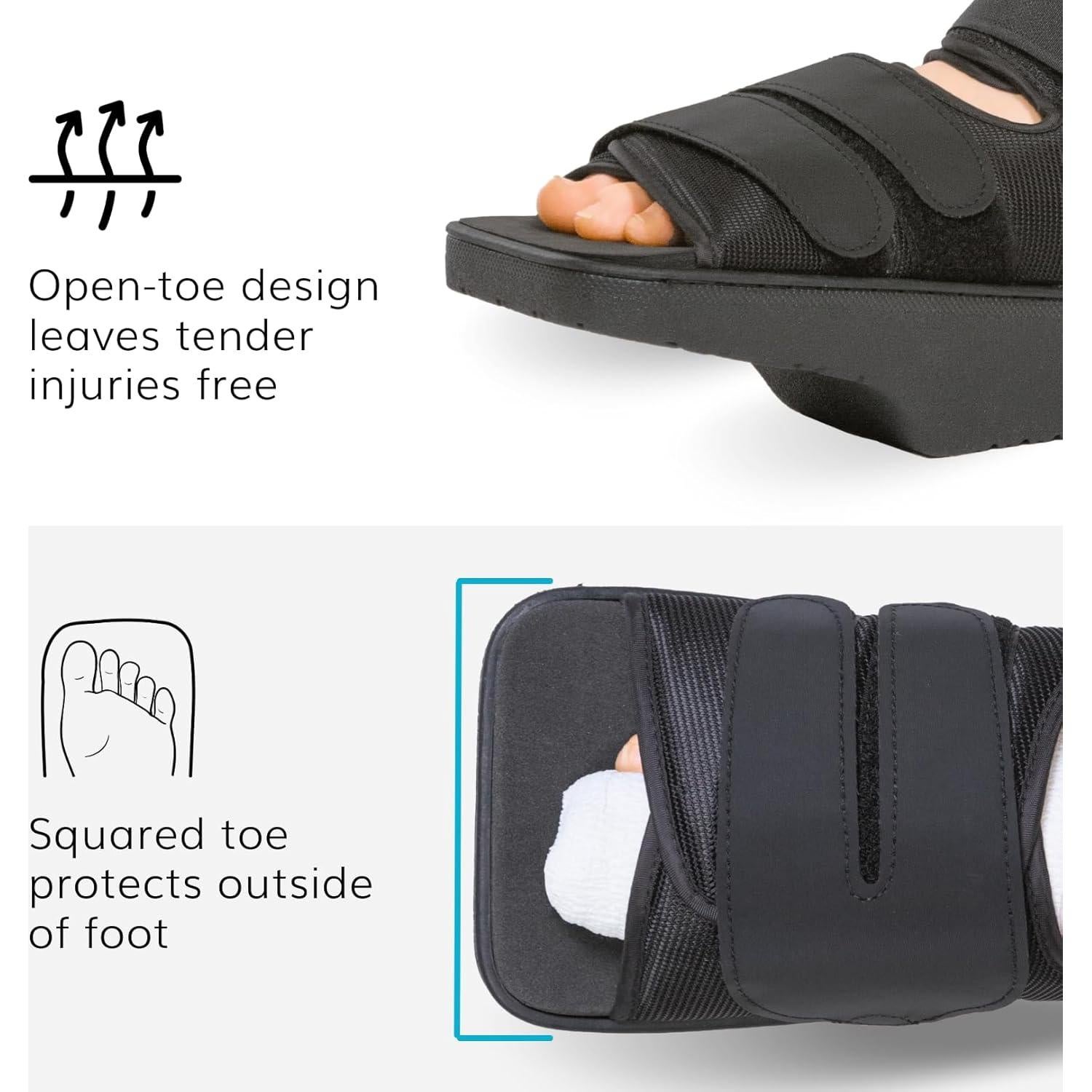 Zapato Post-Operativo BraceAbility para Fractura y Úlcera Diabética - Talla S