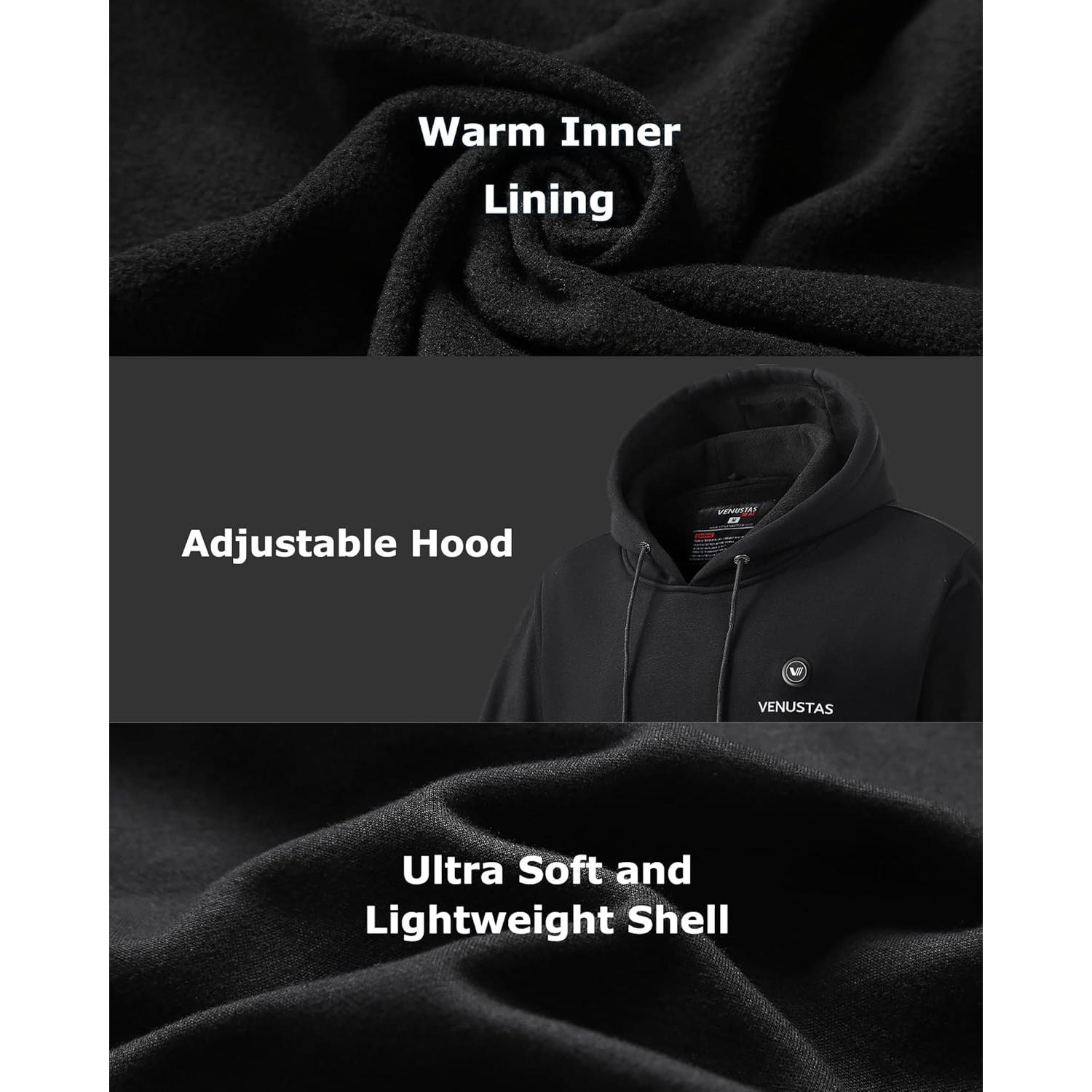 Sudadera calefaccionada unisex Venustas con batería 7.4V