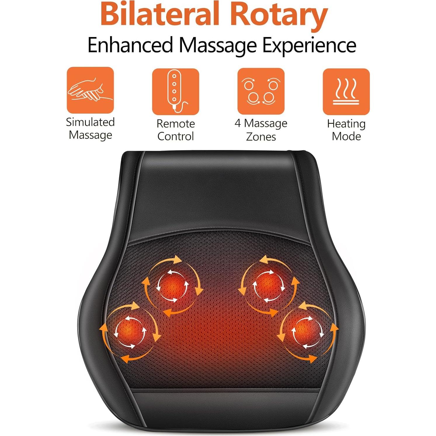 Masajeador de Cuello y Espalda Brelley Shiatsu con Calor